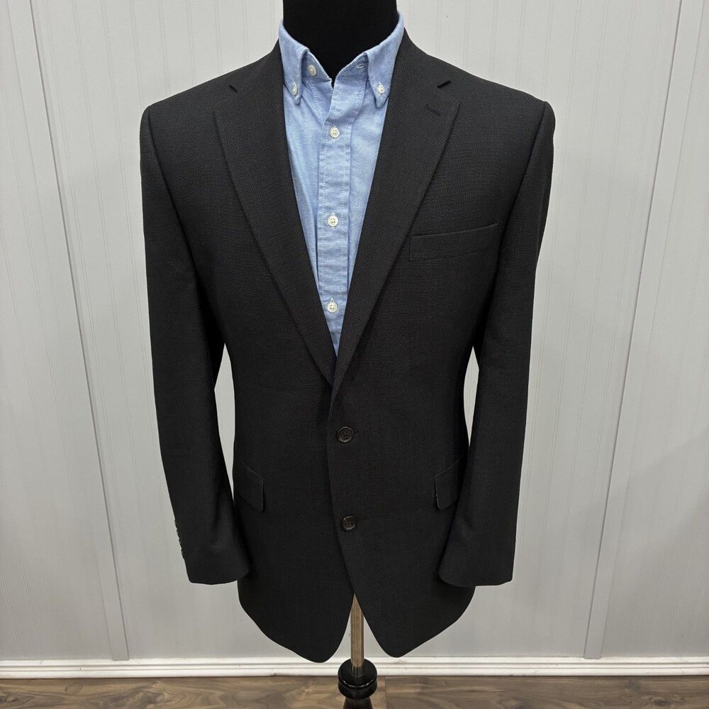 Lauren Ralph Lauren 44L Black Poly/Rayon 2-Button Single-Vent Sports Coat